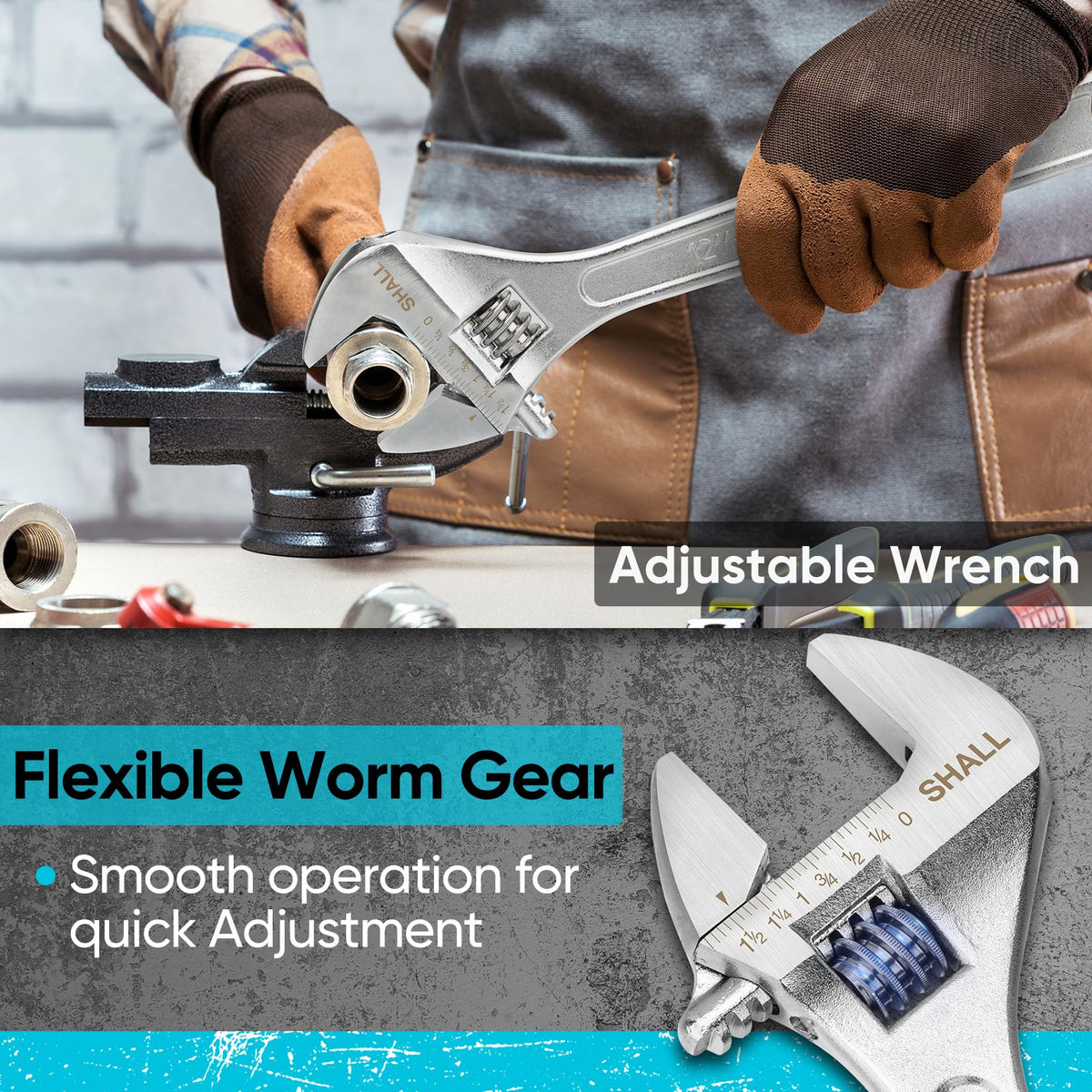 SHALL bi-material handle improves grip comfort for extended use.