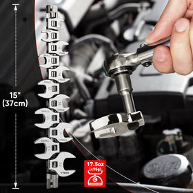 Shall crowfoot wrench forged carbon steel for durability and long life