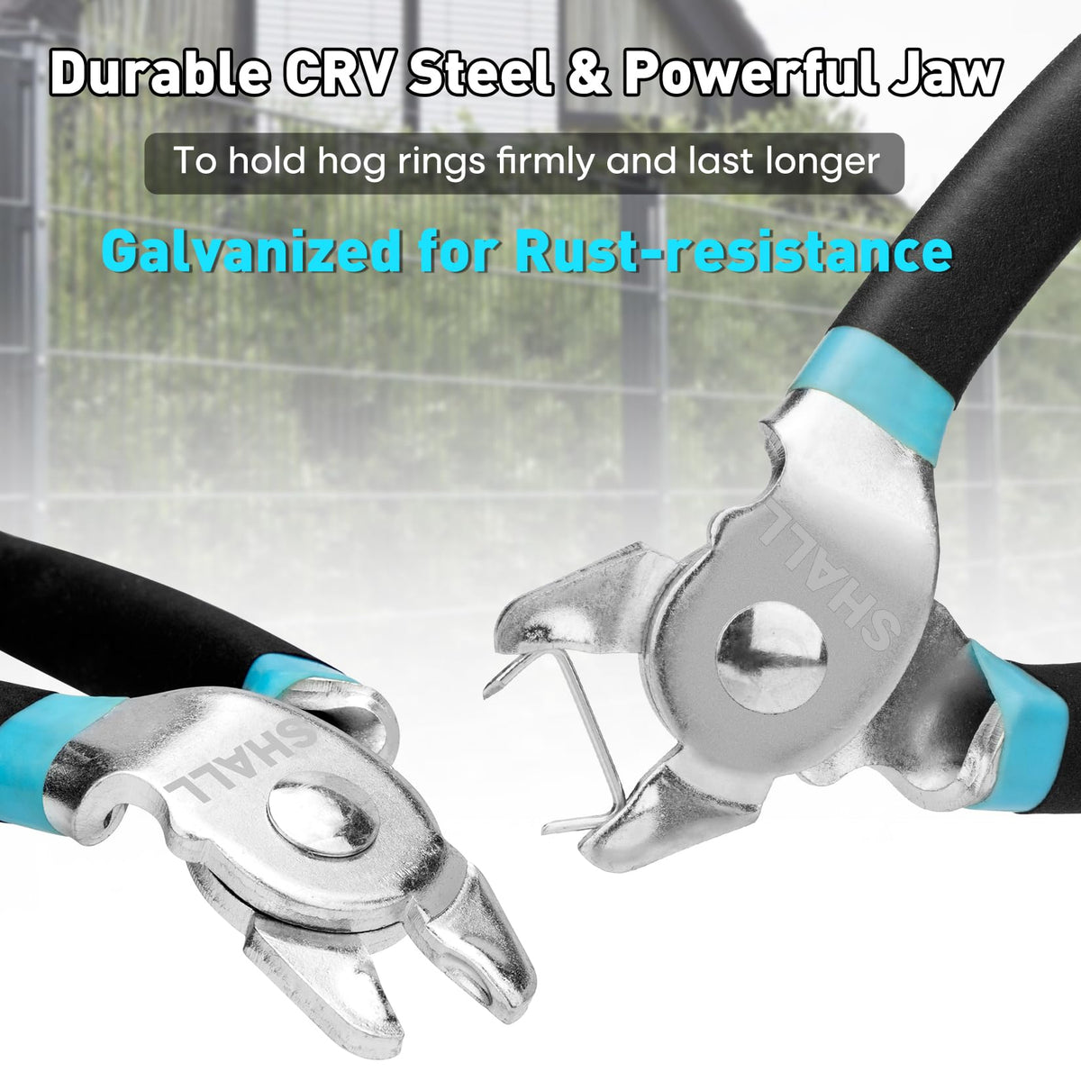 Shall CRV steel jaw hog ring pliers resist rust for lasting performance