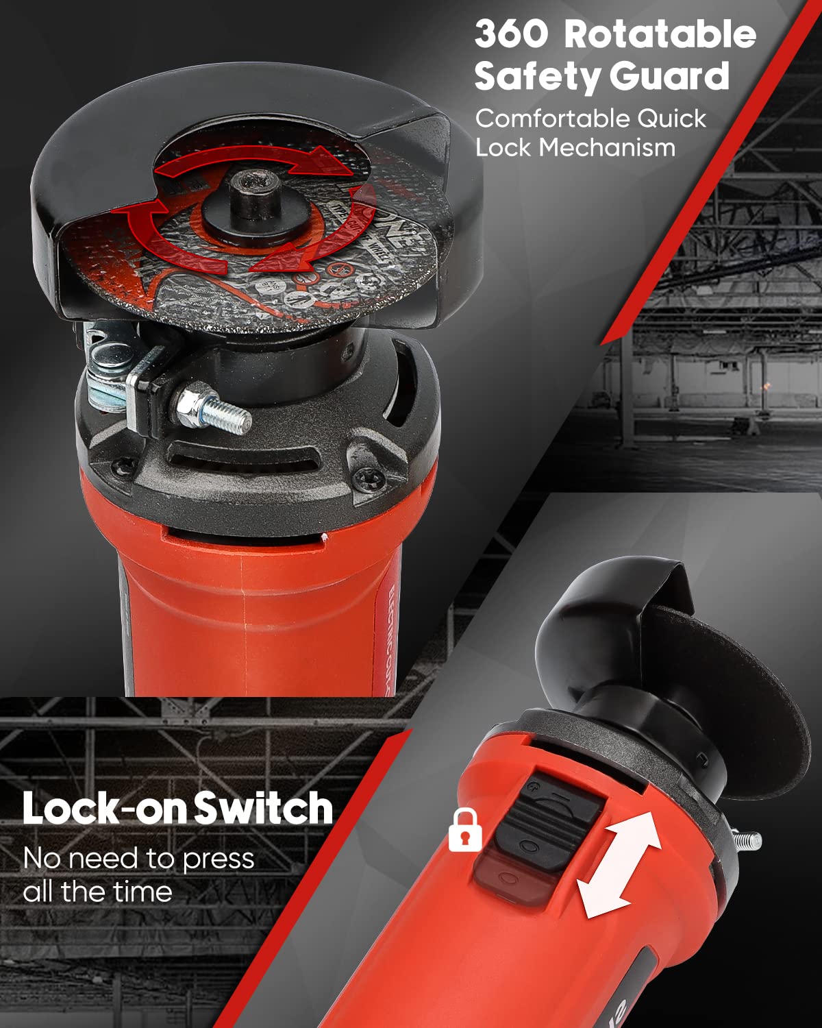 SHALL three included cutting discs for ferrous and non-ferrous metals