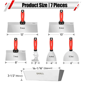 SHALL 4-inch putty knife in the kit ideal for repairs and joint work.