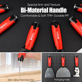 SHALL 12-inch taping knife for large drywall seams and finishing.