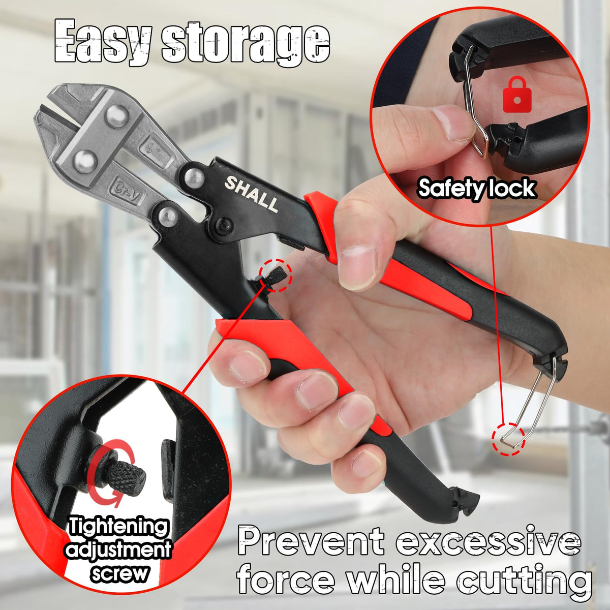 SHALL ergonomic handles improve grip and control during cutting