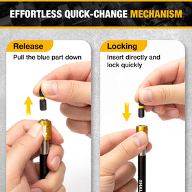 SHALL four extension lengths reach tight spots with ease
