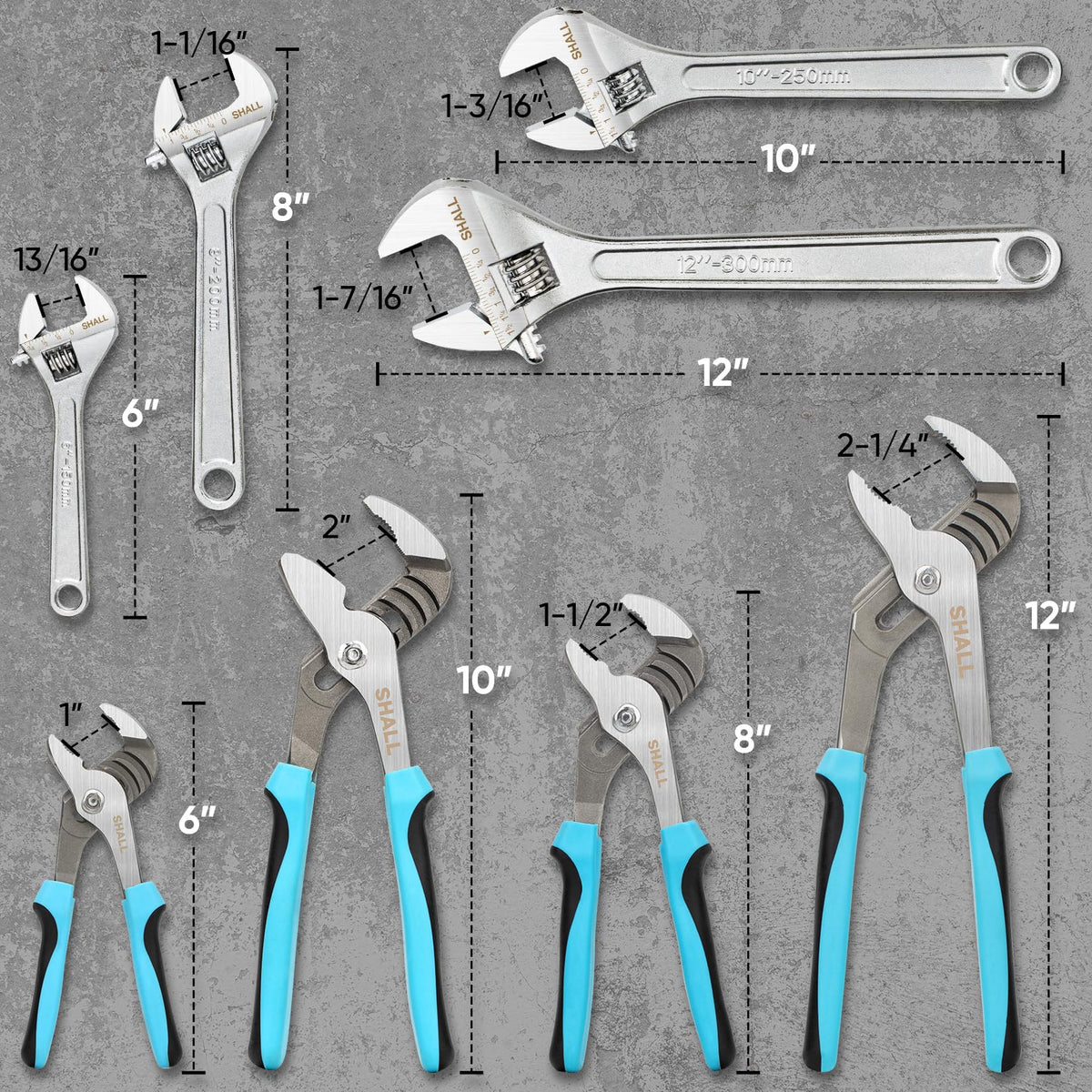 SHALL forged-steel-construction delivers durable performance for home and automotive tasks.