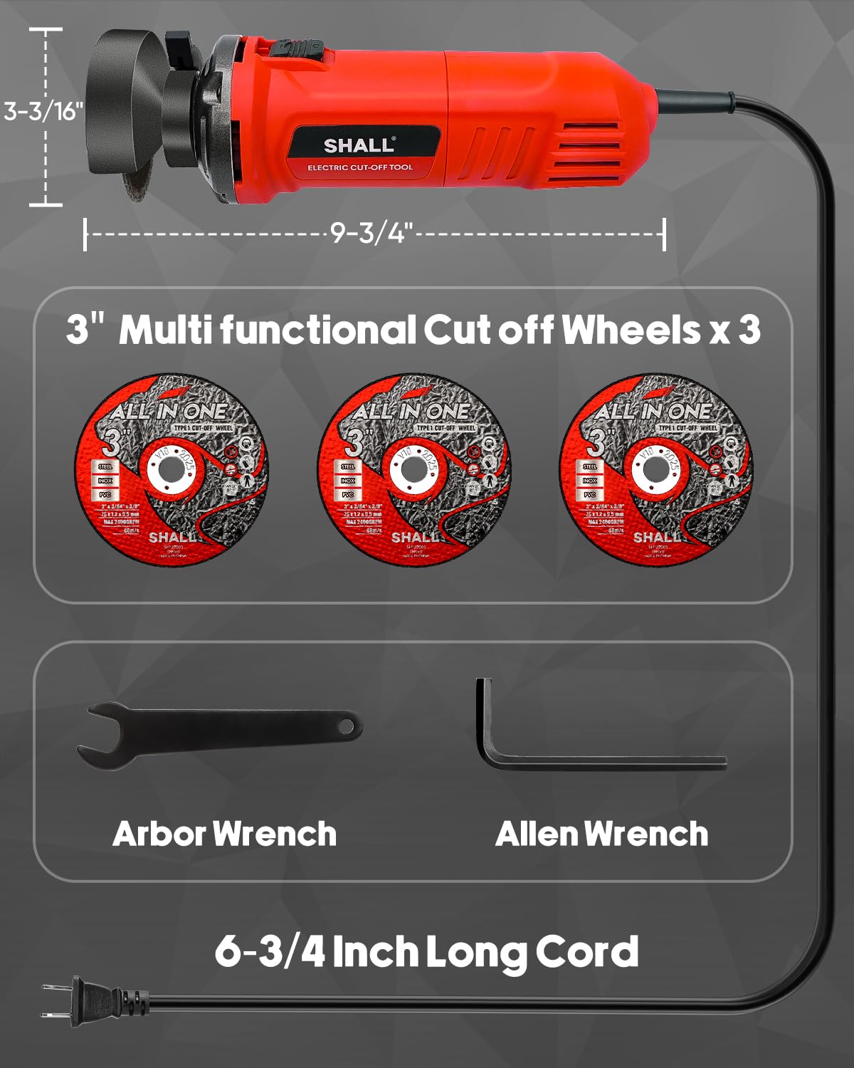 SHALL wheel guard and discs included for quick setup