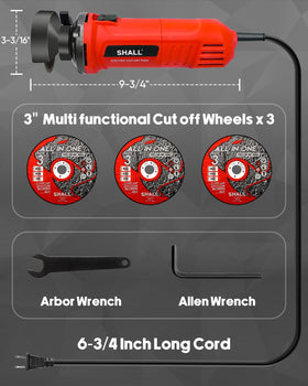 SHALL wheel guard and discs included for quick setup