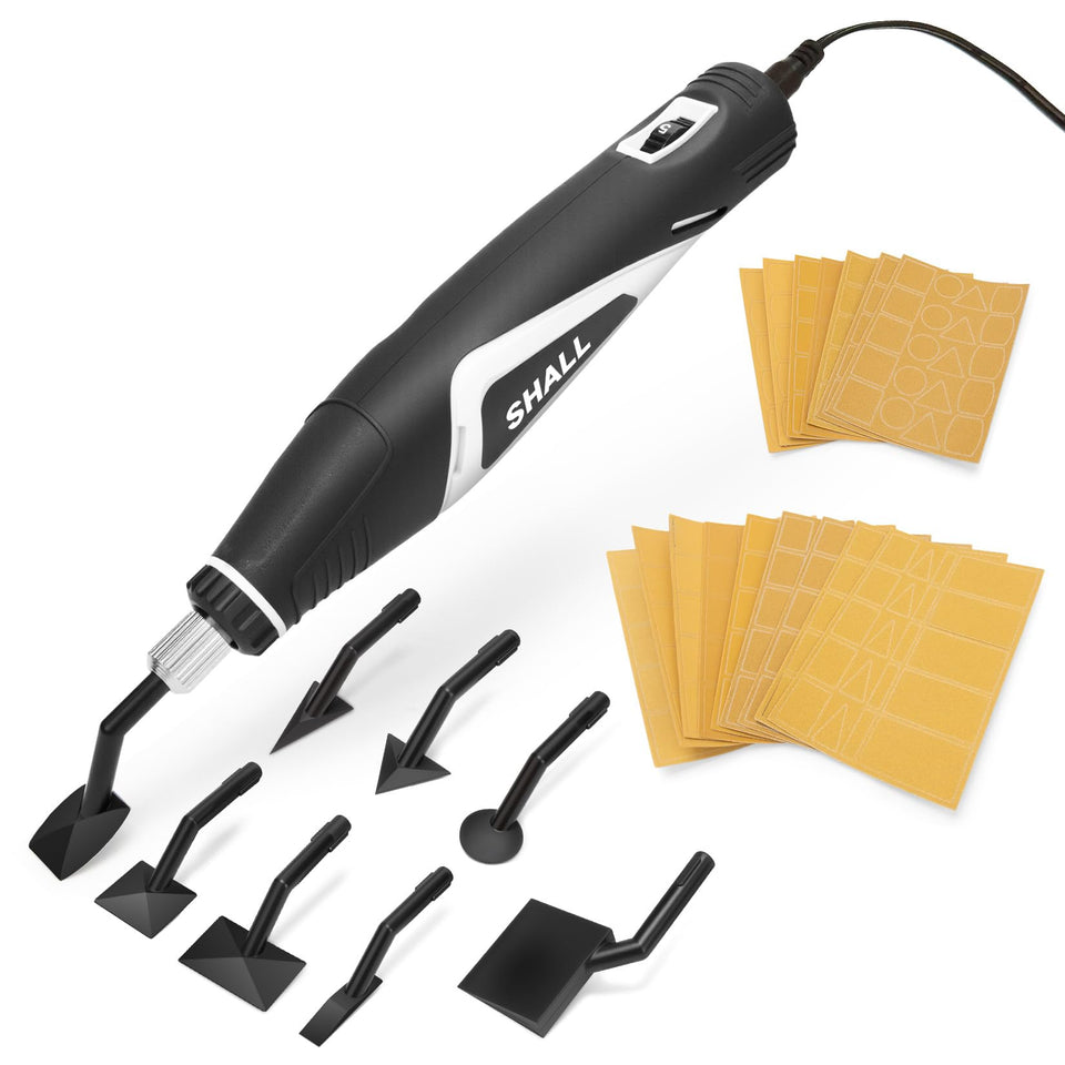SHALL Mini Pen Sander compact handheld design for precise detailing in tight spaces.