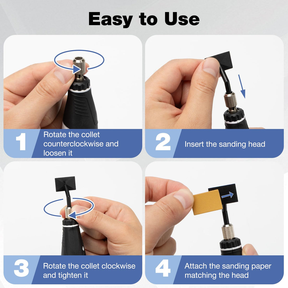SHALL Mini Pen Sander ideal for finishing small crafts and DIY projects.