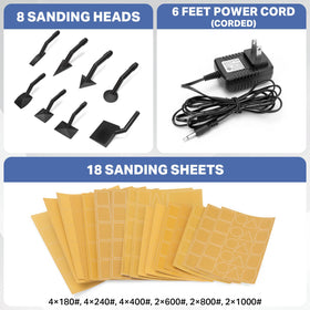 SHALL Mini Pen Sander tool-free head install simplifies setup.