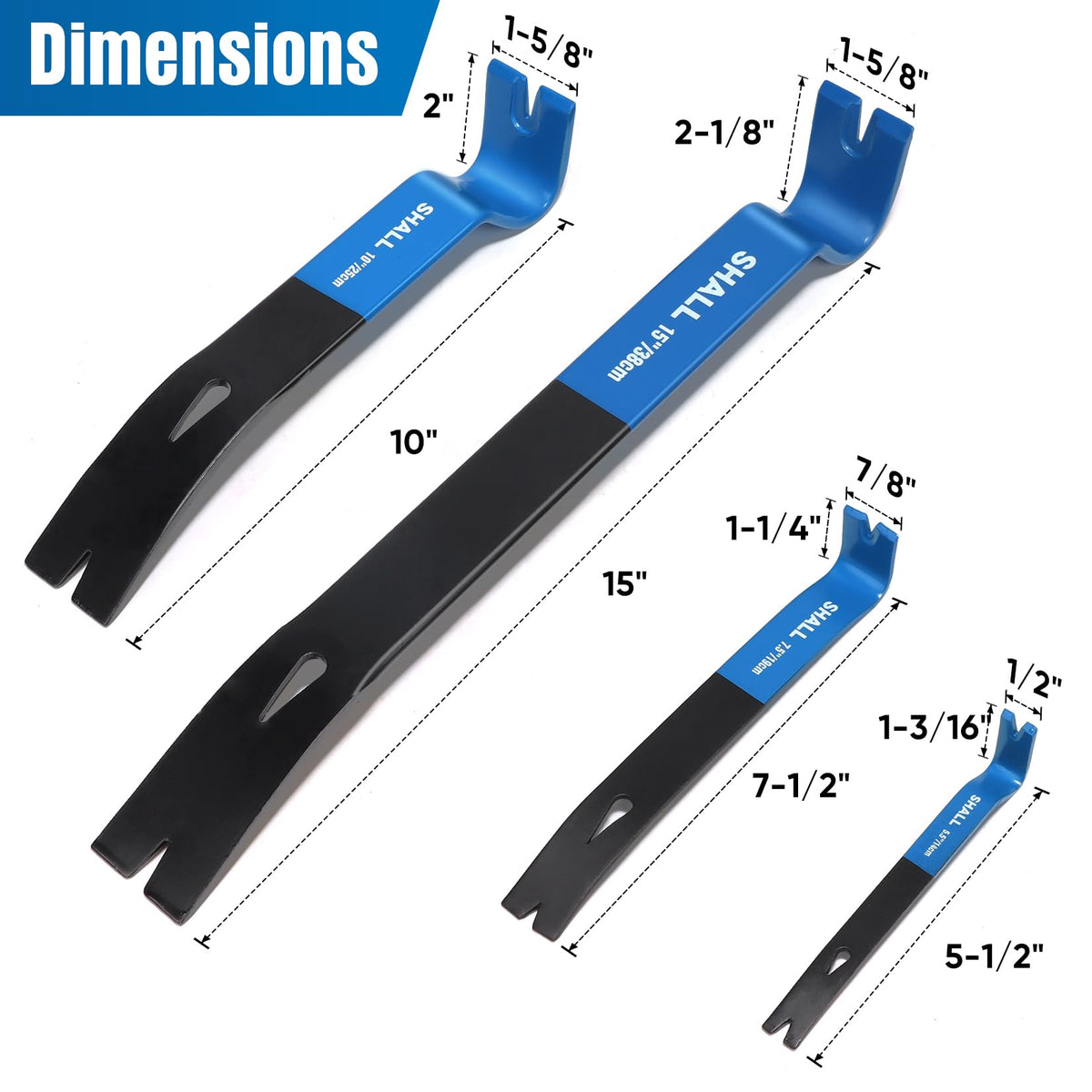 SHALL nail remover tool 7.5-inch with nail slots for efficient extraction.