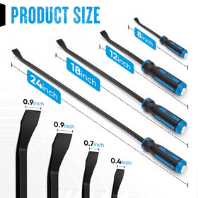 SHALL 18-inch pry bar shows versatile reach for prying and moving larger components.