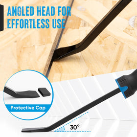 SHALL metal strike cap enables direct hammer blows with full contact for driving tips.
