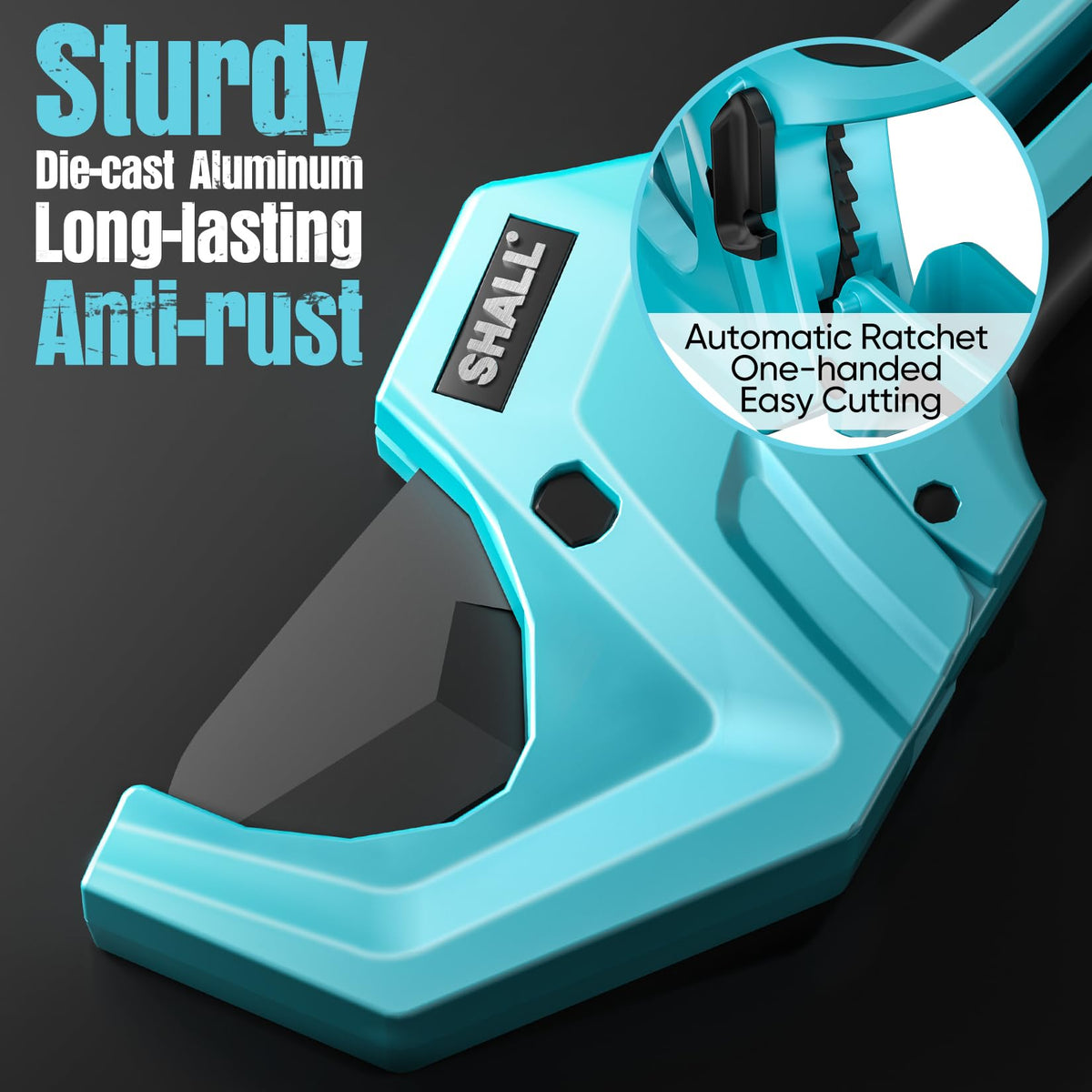 Shall PVC pipe cutter ergonomic handle supports comfortable long sessions