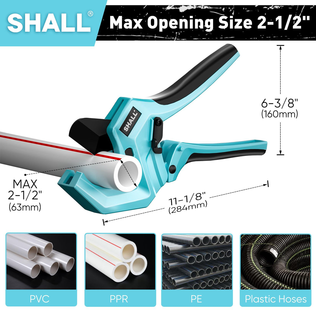 Shall PVC pipe cutter in one-handed use saves effort on tight jobs