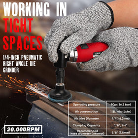 SHALL compact grinder operating in tight space with ergonomic grip