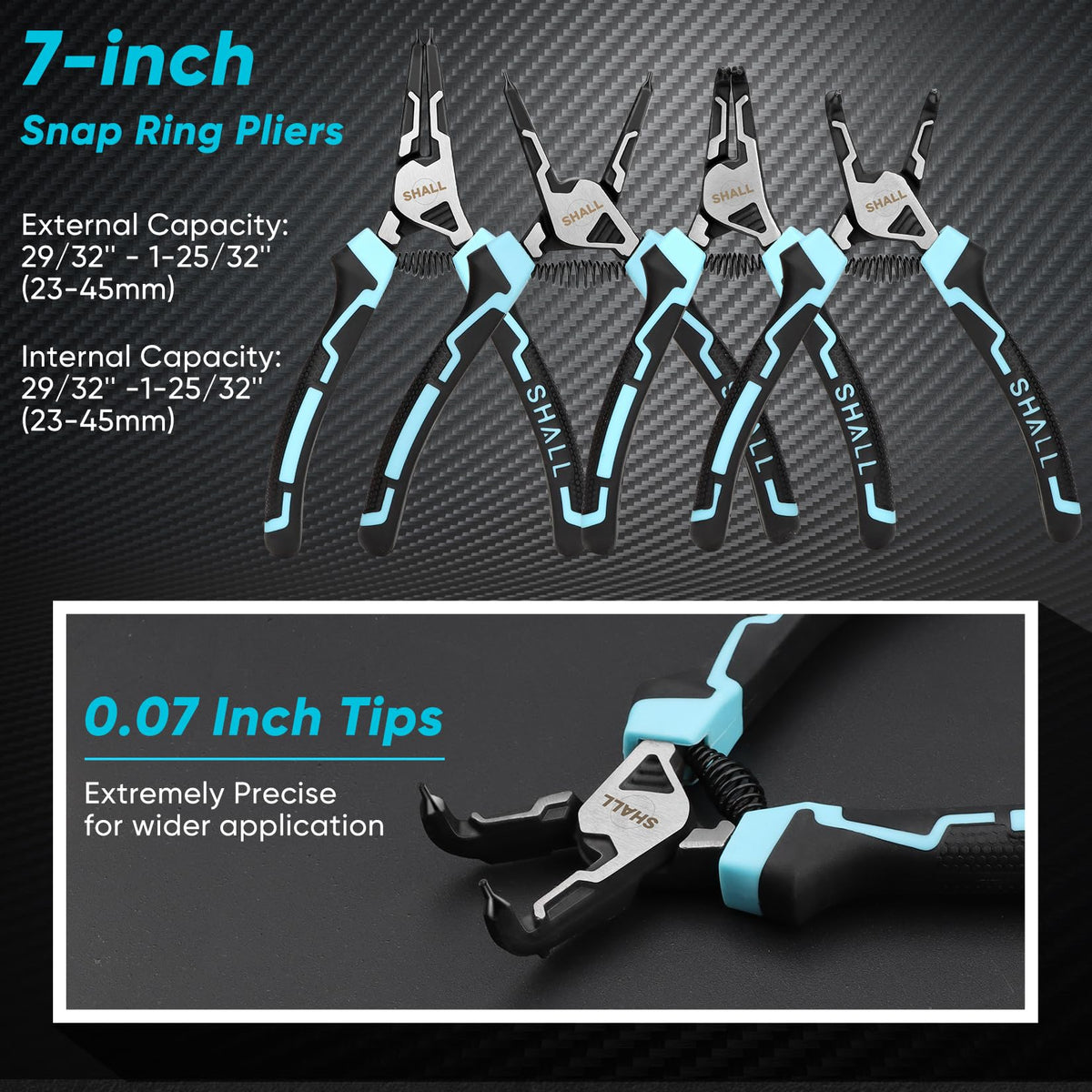 Shall compact roll bag keeps pliers organized for portable use.