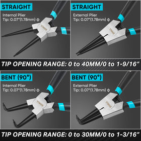 SHALL straight external snap ring pliers for secure ring installation.