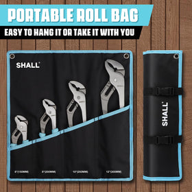Shall tool roll bag with buckles for organized transport
