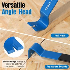 SHALL utility pry bar 15-inch offers reach and durability.