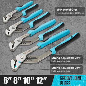 SHALL water-pump-pliers-6-12-inch securely grip pipes and fasteners.