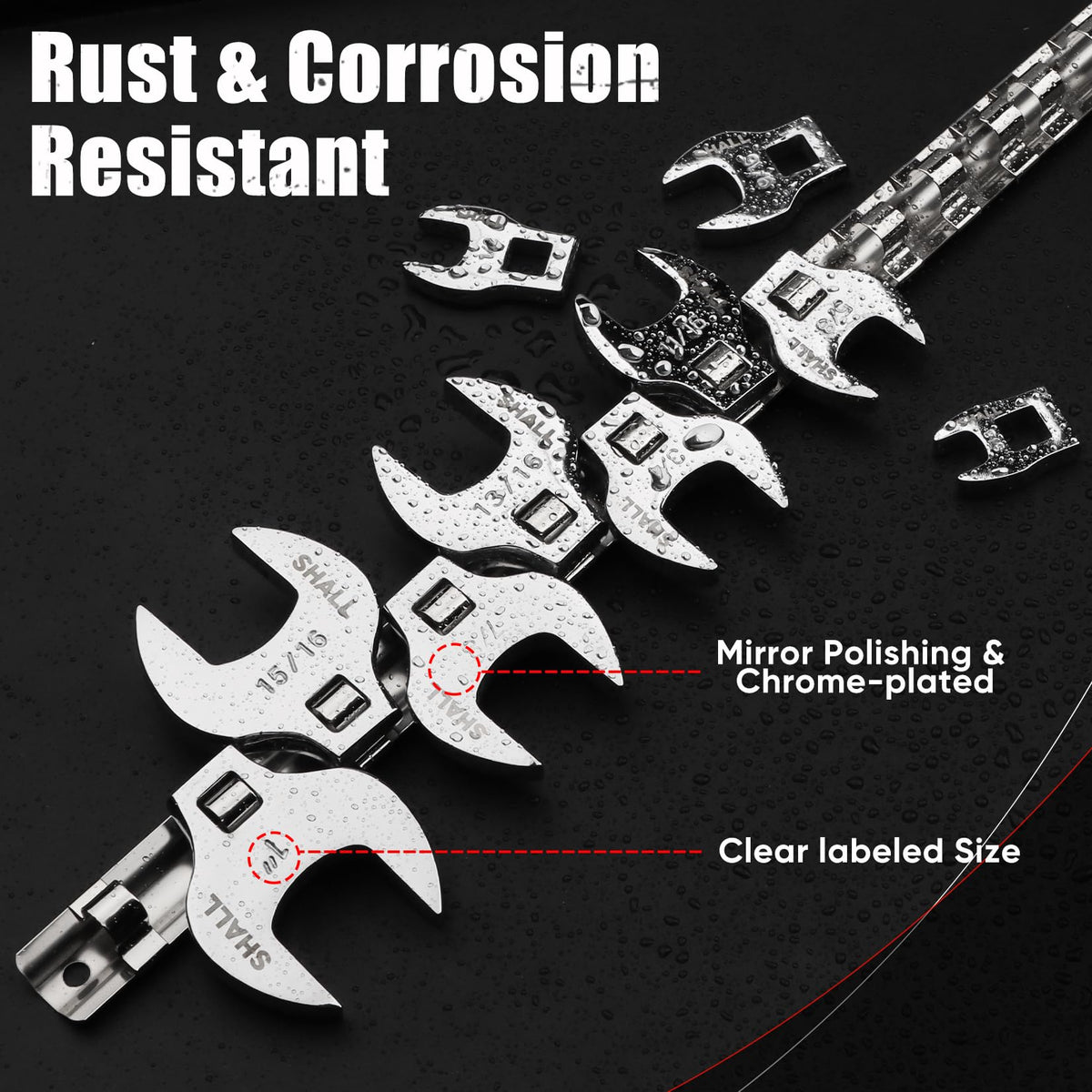 SHALL compact organizer keeps the wrench set neatly stored and ready to move.