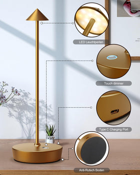 SHANGCAI cordless bronze lamp 2-pack packaging view for convenient home use