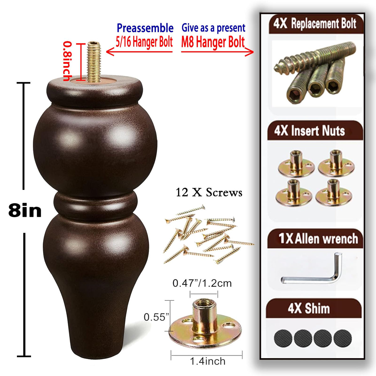 SHANJUE 8-inch height improves seating comfort for daily use.
