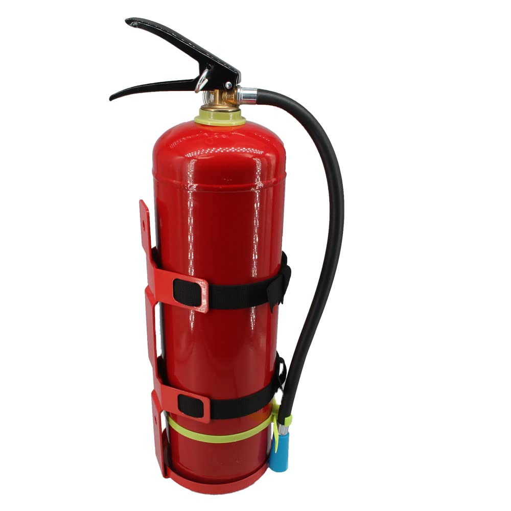 Shankala fire extinguisher bracket installed in a vehicle for secure mounting.