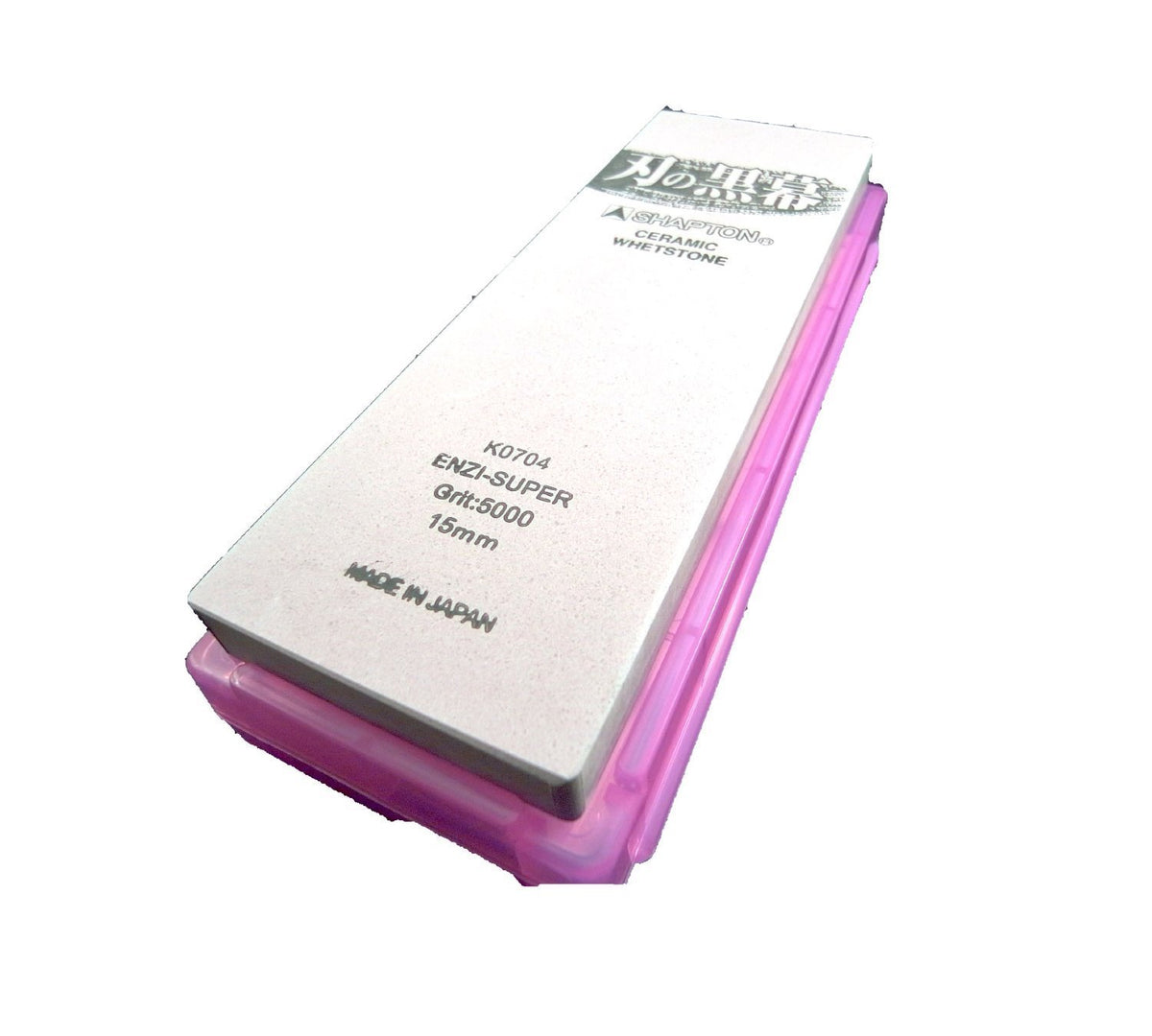 Shapton Ha No Kuromaku whetstone in-use kitchen knife sharpening for precise blades.