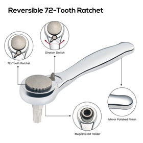 Sharden 72-tooth ratcheting mechanism delivers smooth, precise turns.
