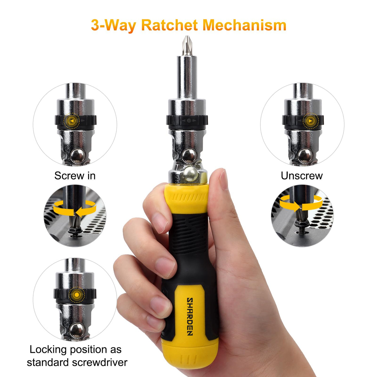 SHARDEN magnetic bit holder speeds bit changes securely
