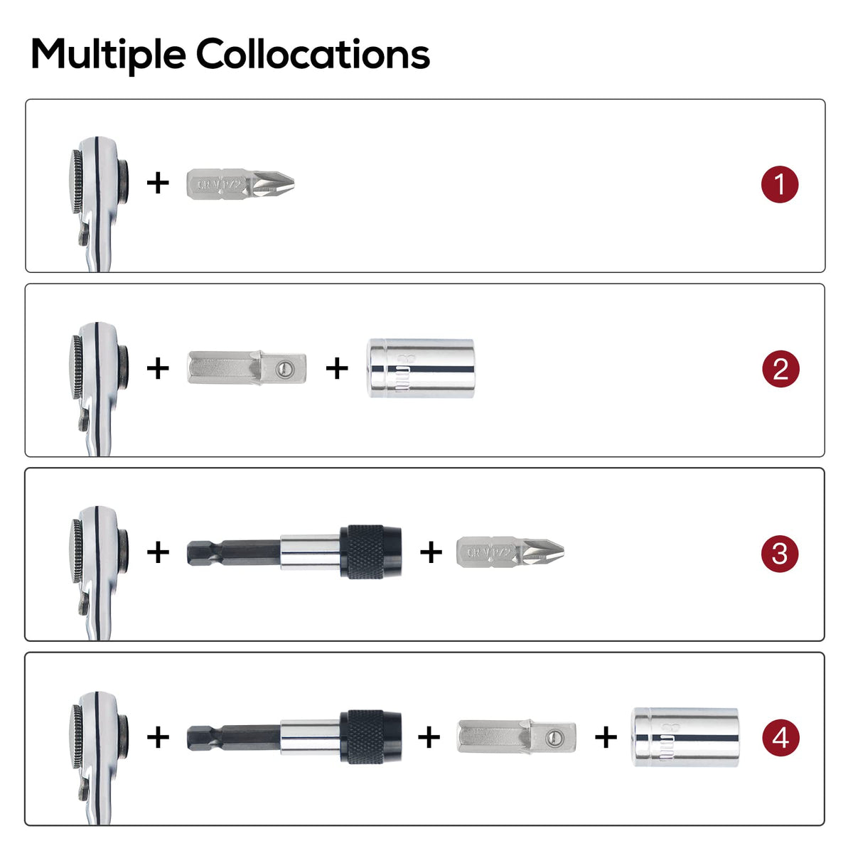 Sharden magnetic bit holder speeds bit exchanges during work.