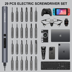SHARDEN 24-bit pack with Philips, Torx, and Hex bits for precise tasks