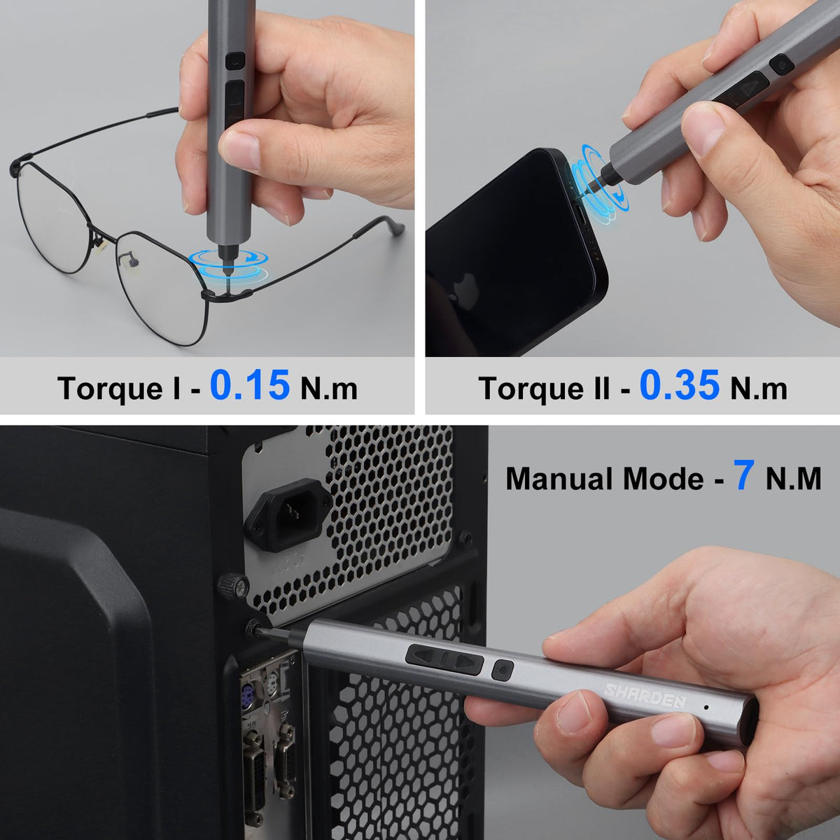SHARDEN USB-C charging for rapid power during gadget maintenance