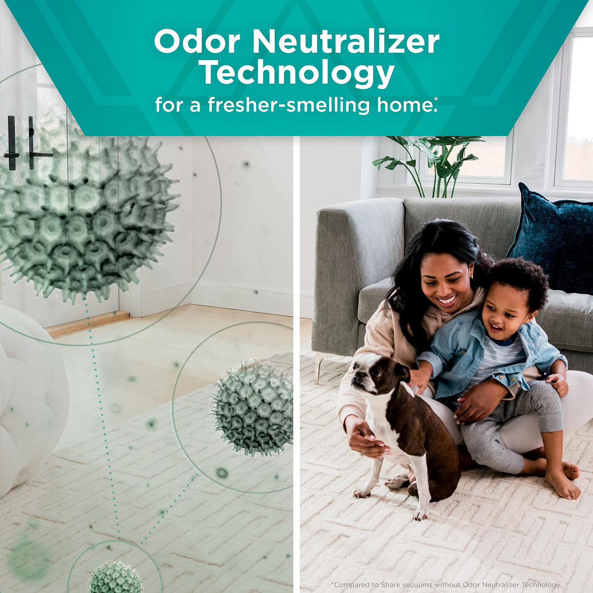 Shark fresh scent helps maintain a clean, inviting living space.