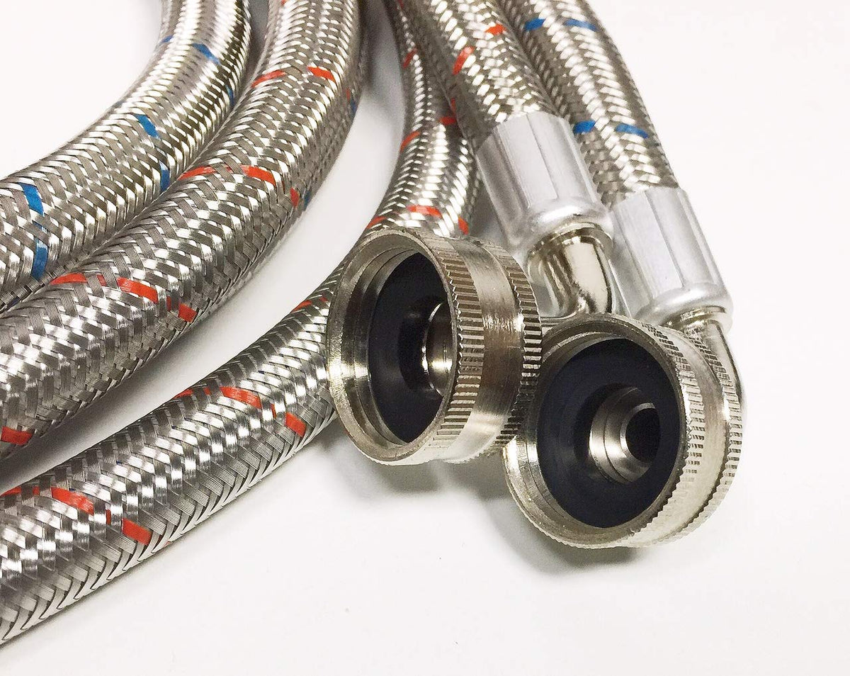 Shark Industrial burst-proof hoses with no-lead construction for safer water supply lines for your washer.