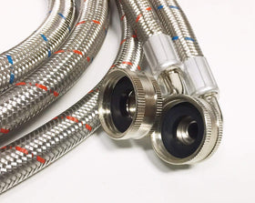 Shark Industrial burst-proof hoses with no-lead construction for safer water supply lines for your washer.