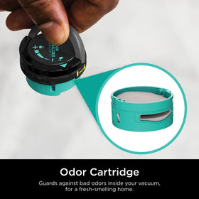 Shark odor-neutralizer technology intensity dial enables customizable odor control.