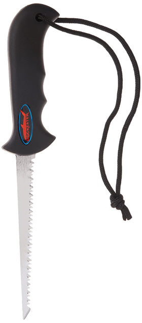 Shark Rockeater drywall saw handle offers ergonomic grip for steady cuts.