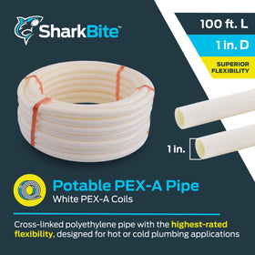 SharkBite PEX-A coil bending around corners for easy routing