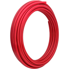SharkBite PEX-A red tubing 100 ft coil ready for hot and cold water installs.