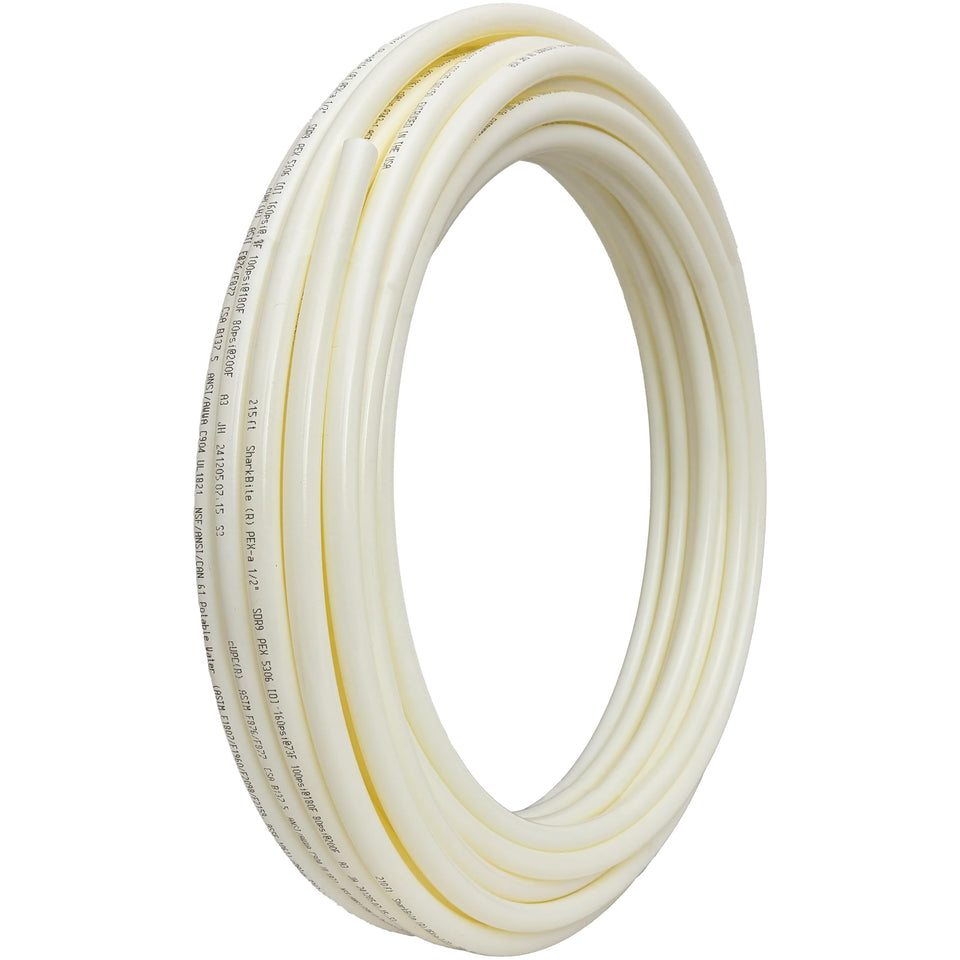 SharkBite PEX-A half-inch tubing coil for hot and cold potable water systems