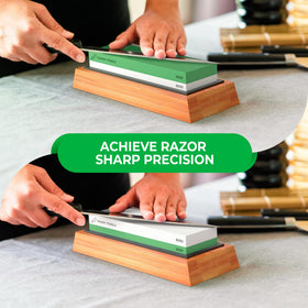 Sharp Pebble flattening stone helps maintain a flat sharpening surface