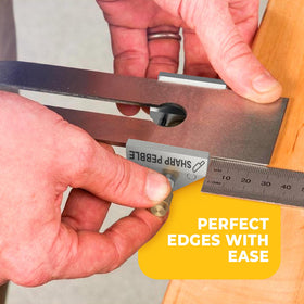 Sharp Pebble honing guide demonstrates projection-based angle selection