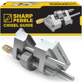 Sharp Pebble honing guide with angled adjustment for precise sharpening