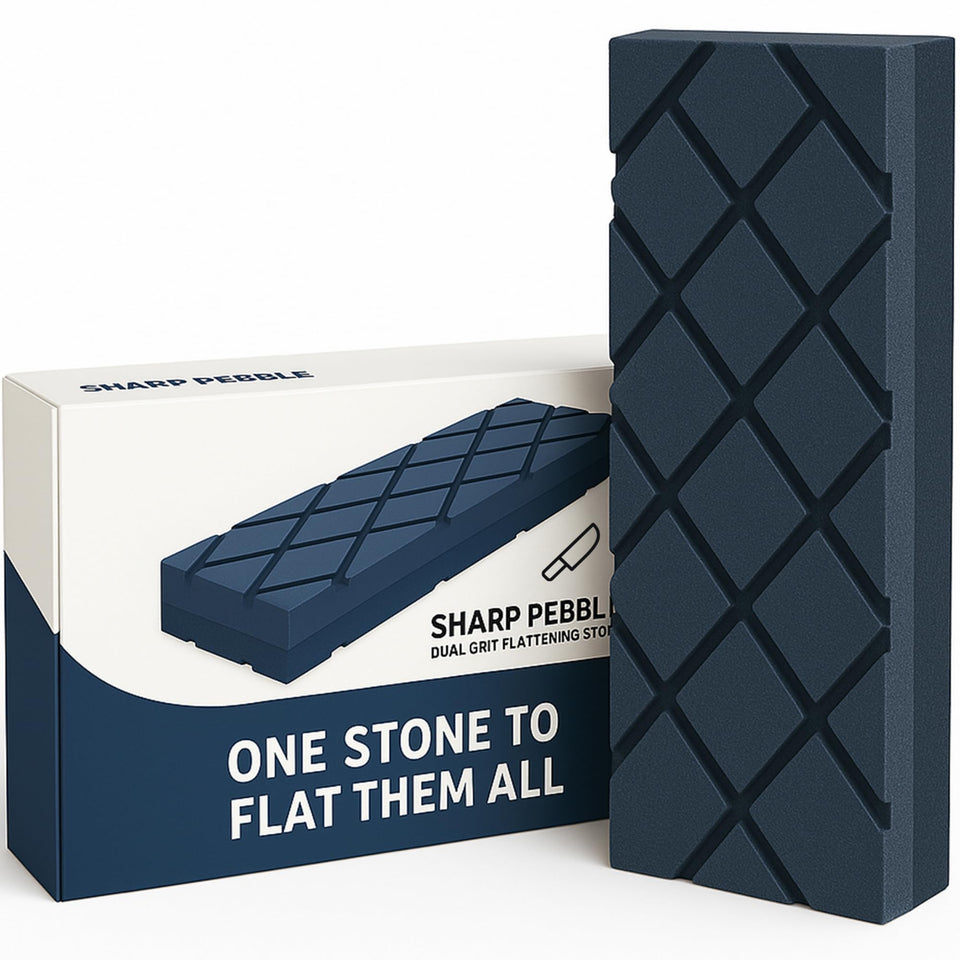 Sharp Pebble large flattening stone top view for a perfectly flat whetstone surface