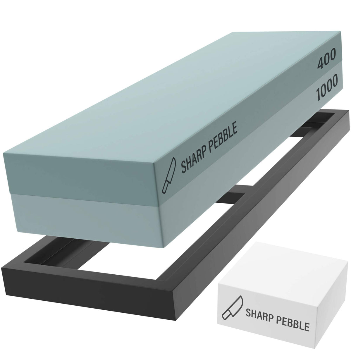 Sharp Pebble premium whetstone 400/1000 in-use edge restoration for dull blades.