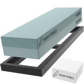 Sharp Pebble premium whetstone 400/1000 in-use edge restoration for dull blades.