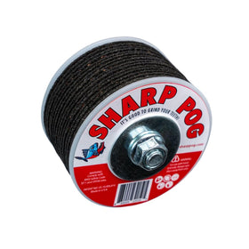 Sharp Pog oscillating saw blade sharpener in action for precise edge refinement.